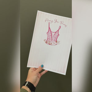 Always Your Princess Dress / Hand Handprint Art / Father's Day Birthday Dad Daddy / Kids Baby Toddler / Gift Craft DIY Card Print 0493