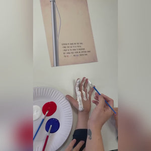 Flag Poem / Handprint Art / 4th of July Independence Day / USA America American / Child Kids Baby Toddler / Keepsake Craft Art Print 0251