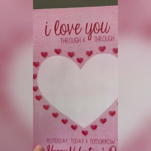 I Love You Through & Through / Handprint Footprint Heart / Valentine's Poem Card DIY Craft Art / Baby Kids Toddler / Print It Off 0145