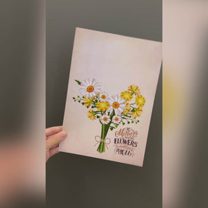 If Mother's Were Flowers I'd Pick You / Handprint Hand Art Craft / Kids Baby Toddler / Keepsake DIY Card / Print It Off 0861