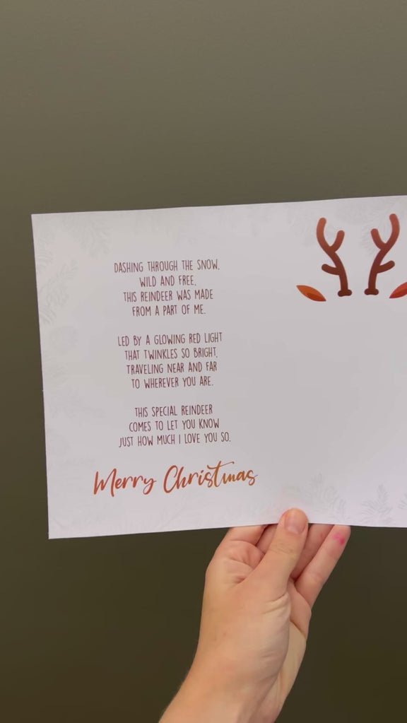 Reindeer Christmas Poem Handprint Footprint / Xmas Art Craft Baby Todd ...