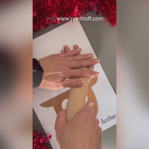 A-Z ABC Christmas Alphabet Handprint Footprint Craft Art Book / Baby Toddler Child / Xmas Keepsake Holiday Activity / Print It Off