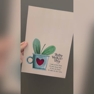 Mothers Day Flower / Handprint Hand Art Craft Mom Mum / Kids Baby Toddler / Activity Keepsake Greeting Gift Card / PRINT IT OFF