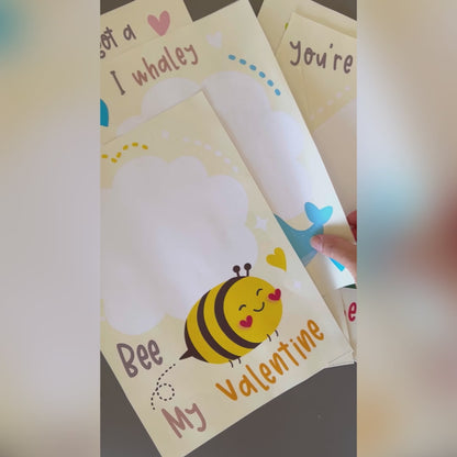 Valentine's Pack Handprint Footprint Art / DIY Card Craft / Kids Baby Toddler / Print it Off 0821