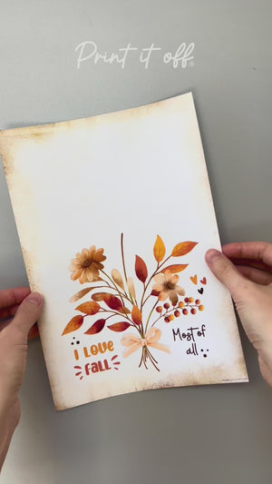 Fall Autumn PACK - Handprint Art Craft Printable Keepsake Gift Template - PRINT IT OFF 0966