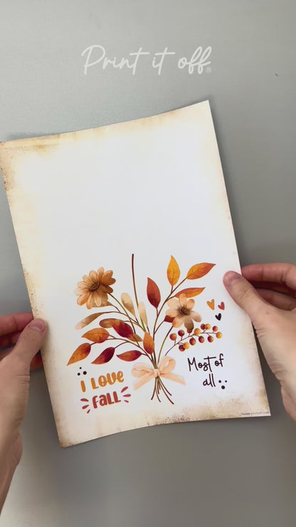 Fall Autumn Handprint Footprint Art Pack / Baby Kids Toddler Template / Craft Activity Memory Keepsake / Print It Off 0966
