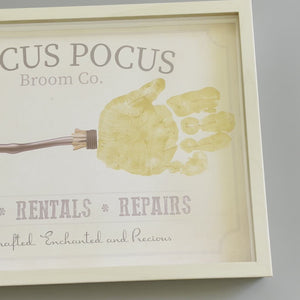 Hocus Pocus / Handprint Art Craft / Witch Broom Stick / Halloween Sign / Kids Baby Toddler / Keepsake Memory DIY Card Print 0324