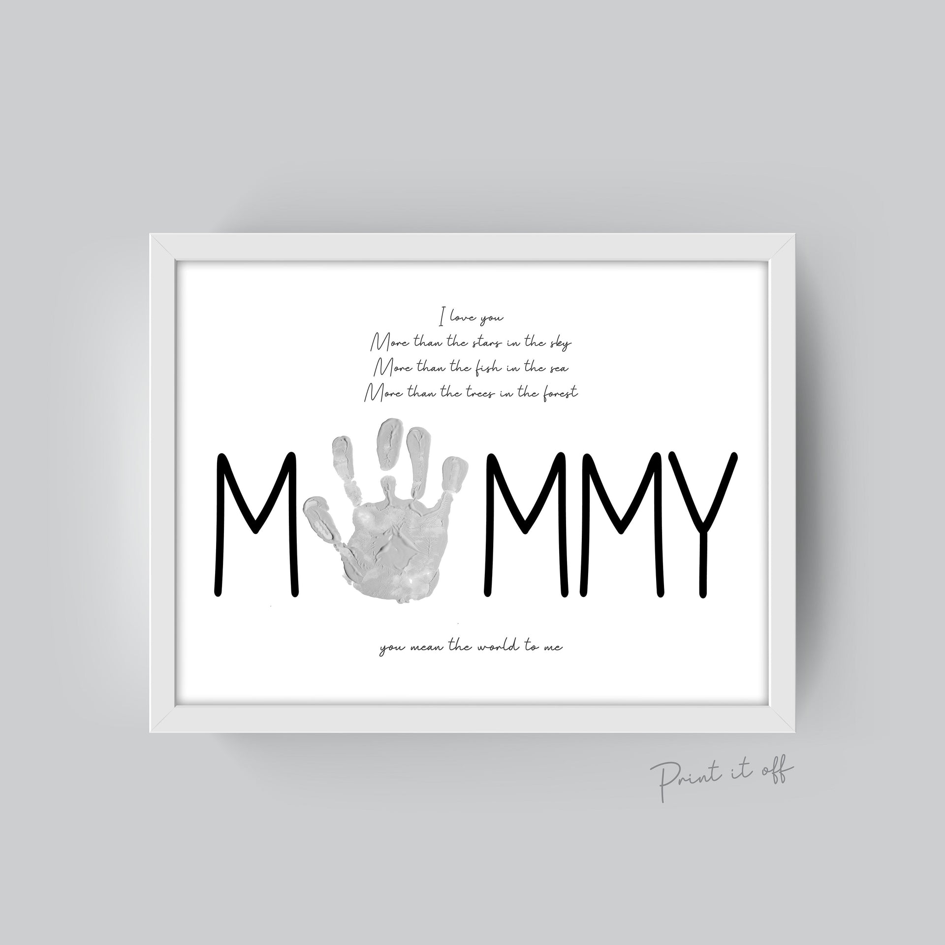 Personalized Mom Birthday Gift. Mothers Day Gift Flower Handprint Gift From  Kids. Printable DIY Gift for Mom. Baby Keepsake Digital Download -   Denmark