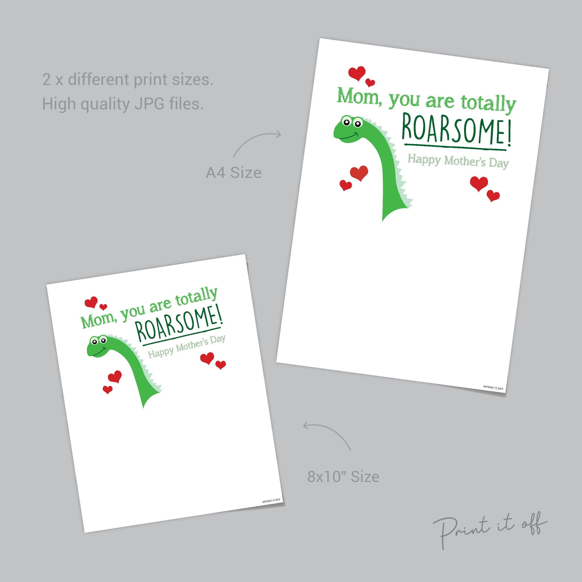 You Are Totally Roarsome / Handprint Dinosaur / Happy Valentine's