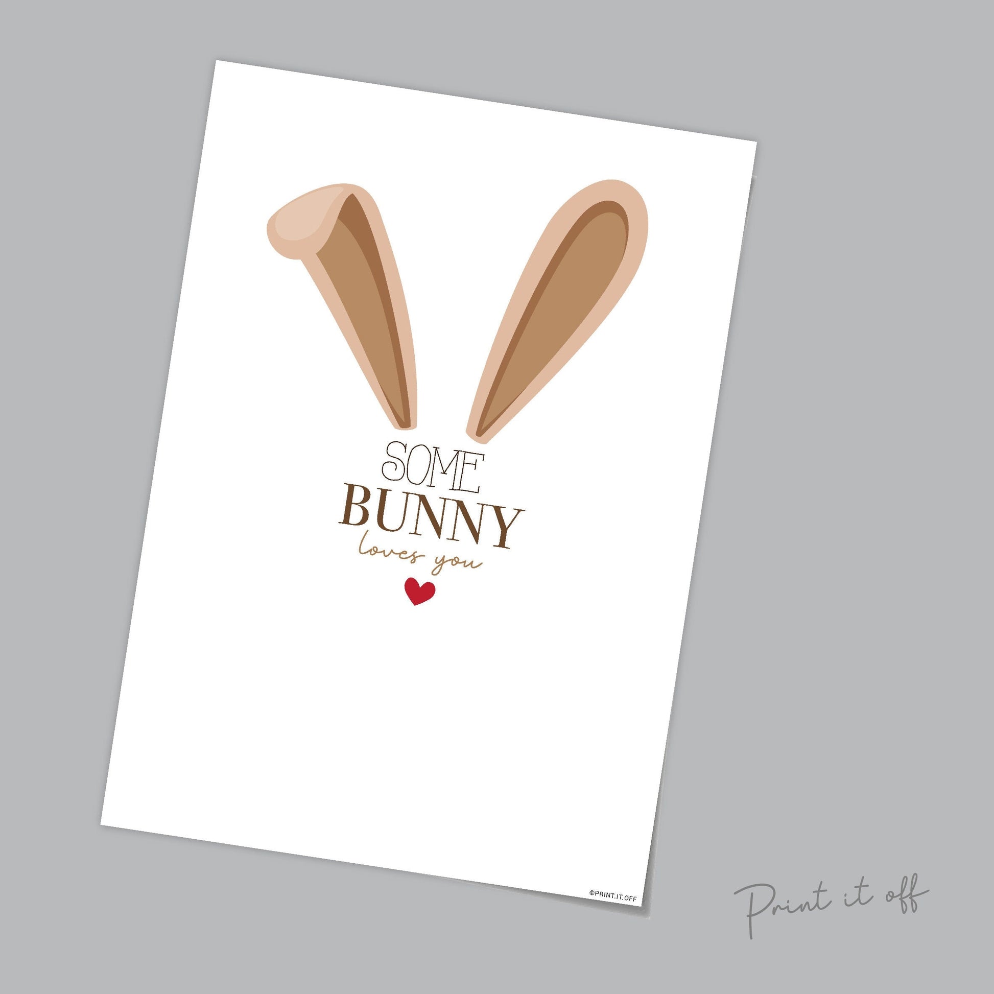 Some Bunny Loves You / Easter Feet / Footprint Handprint Art / Craft Card Gift Activity / Baby Kids Toddler Keepsake / PRINT IT OFF 0211