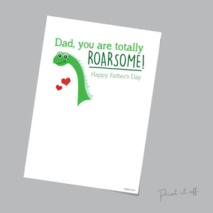Handprint Art / Dad you are totally Roarsome / Kids Handprint Craft / Dinosaur Keepsake / Happy Father's Day / Gift DIY Dad Printable 0079