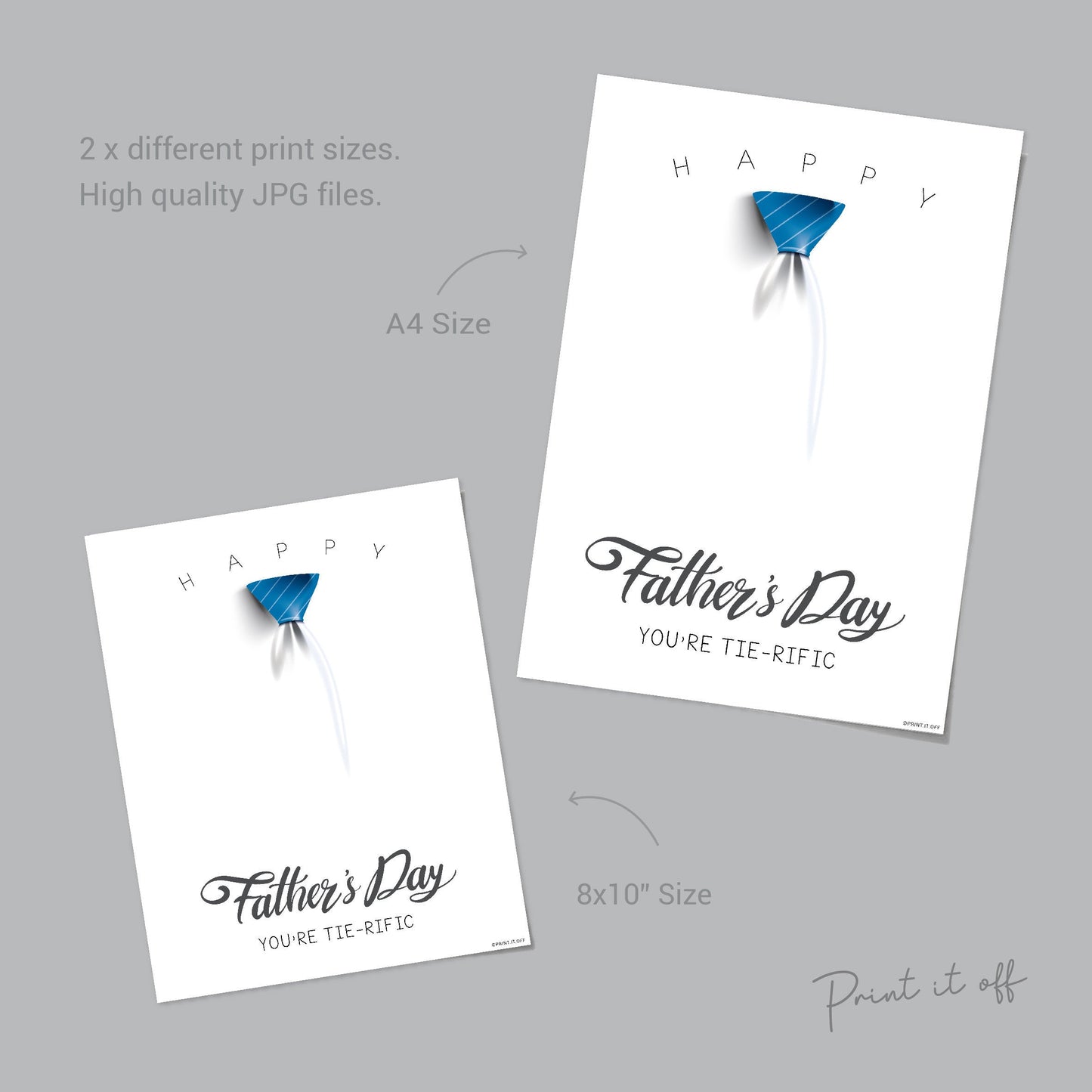 Your Tie-rific / Tie Foot Footprint Art / Happy Father's Day Birthday Dad Daddy / Kids Baby Toddler / Keepsake Gift Craft DIY Print 0229