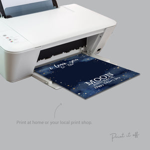 Love You To The Moon & Back / Bottom Print / Father's Day / Handprint Art Craft / Kids Newborn Baby Bum Keepsake Memory DIY Card Print 0235