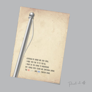 Flag Poem / Handprint Art / 4th of July Independence Day / USA America American / Child Kids Baby Toddler / Keepsake Craft Art Print 0251