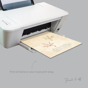 Autumn Poem / Handprint Art / Leaves Leafs Season / Thanksgiving / Child Kids Baby Toddler / Keepsake Gift Craft Art Print DIY 0256