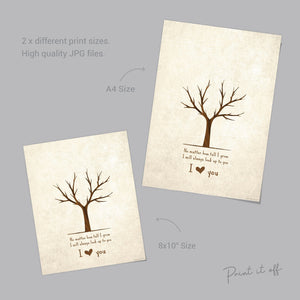 Handprint Art Craft Tree Hands / No Matter how tall I grow / I Love You / Kids Baby Toddler Keepsake Memory / DIY Print Card Gift 0057