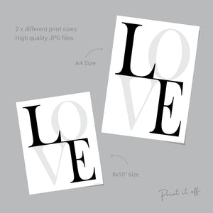 LOVE / Handprint Footprint Heart Love / Valentine's / Handprint DIY Craft Art / Baby Toddler / Keepsake Print / Nursery Wall Art Print 0158