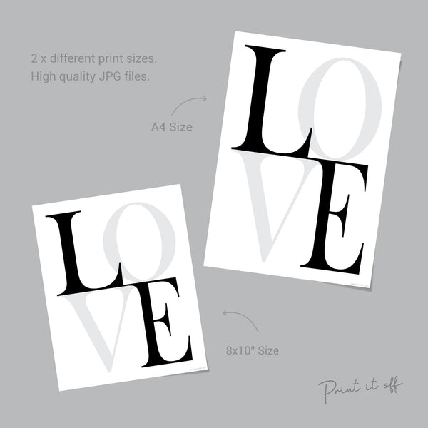 LOVE / Handprint Footprint Heart Love / Valentine's / Handprint DIY Craft Art / Baby Toddler / Keepsake Print / Nursery Wall Art Print 0158