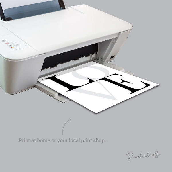 LOVE / Handprint Footprint Heart Love / Valentine's / Handprint DIY Craft Art / Baby Toddler / Keepsake Print / Nursery Wall Art Print 0158