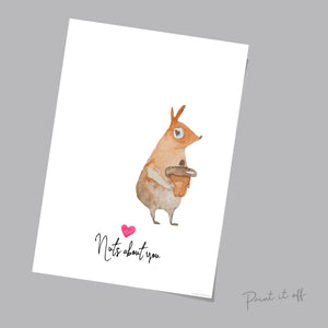 Squirrel Footprint Art / Nuts About You / Autumn / Child Kids Baby Toddler Foot / DIY Memory Keepsake Craft Art / Print Gift Present 0274