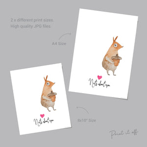 Squirrel Footprint Art / Nuts About You / Autumn / Child Kids Baby Toddler Foot / DIY Memory Keepsake Craft Art / Print Gift Present 0274