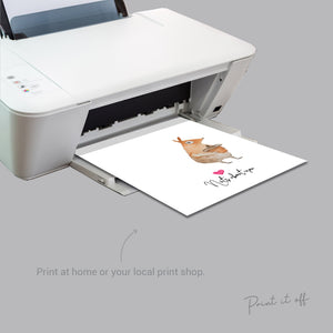 Squirrel Footprint Art / Nuts About You / Autumn / Child Kids Baby Toddler Foot / DIY Memory Keepsake Craft Art / Print Gift Present 0274