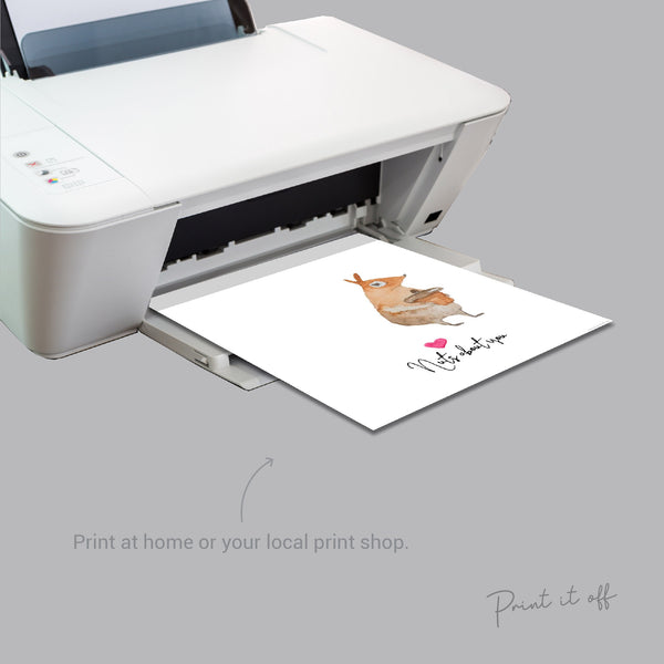 Squirrel Footprint Art / Nuts About You / Autumn / Child Kids Baby Toddler Foot / DIY Memory Keepsake Craft Art / Print Gift Present 0274