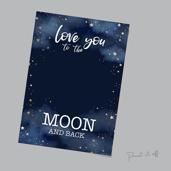 Love You To The Moon and Back / Bottom Bum Print / Valentine's Day / DIY Handprint Art Craft Card / Kids Newborn Baby / Print It Off 0261