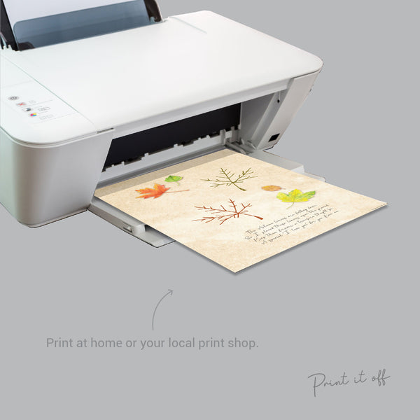 Autumn Poem / Handprint Art / Leaves Leafs Season / Thanksgiving / Kids Baby Toddler / Keepsake Gift Craft Art Print DIY 0275