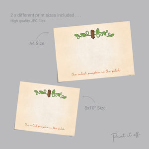 Baby Bottom Print / The Cutest Pumpkin Bum-kin in the Patch / Thanksgiving / Baby Bum Butt Art / Newborn Baby Toddler / Keepsake 0137