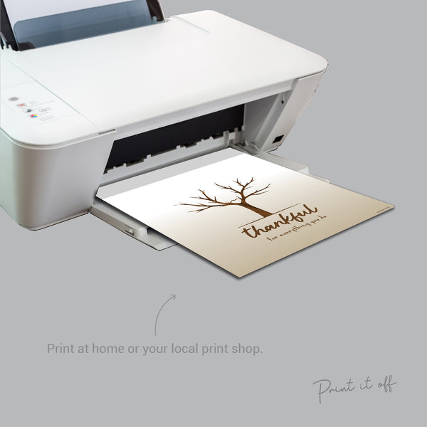 Thankful for Everything You Do Tree / Handprint Art Craft Print / Kids Baby Toddler Keepsake / Printable DIY Card Gift Memory Keepsake 0074