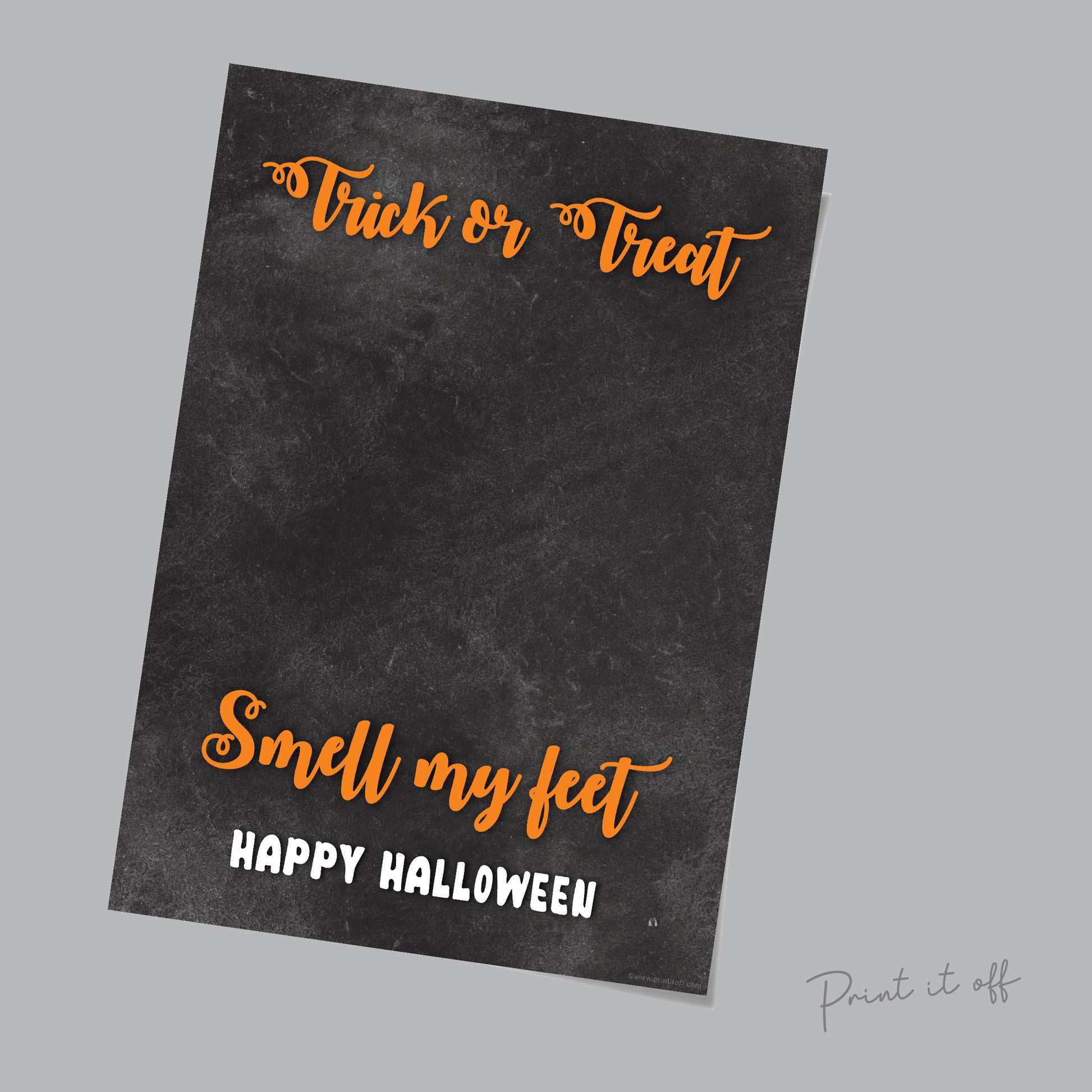 Halloween / Footprint Art / Trick or Treat Smell my Feet / Baby Toddler Kid / Handprint Art Craft / Keepsake Card Print 0025