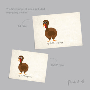 My First Thanksgiving / Happy Thanksgiving Turkey / Handprint Art Craft / Kids Toddler Baby Keepsake / Printable Print DIY Memory Card 0126