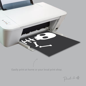 Halloween Art Craft / Footprint Handprint Art / Skeleton / Halloween Sign / Kids Baby Toddler / Keepsake Memory DIY Card Print 0311