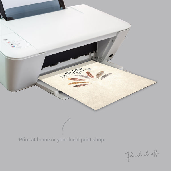 My First Thanksgiving / Happy Thanksgiving Turkey / Footprint Handprint Art Craft / Kids Baby Keepsake / Memory DIY Print Download 0122