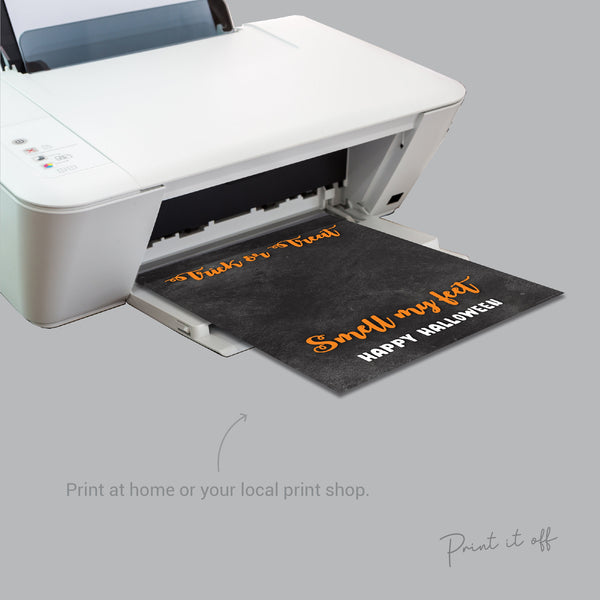 Halloween / Footprint Art / Trick or Treat Smell my Feet / Baby Toddler Kid / Handprint Art Craft / Keepsake Card Print 0025