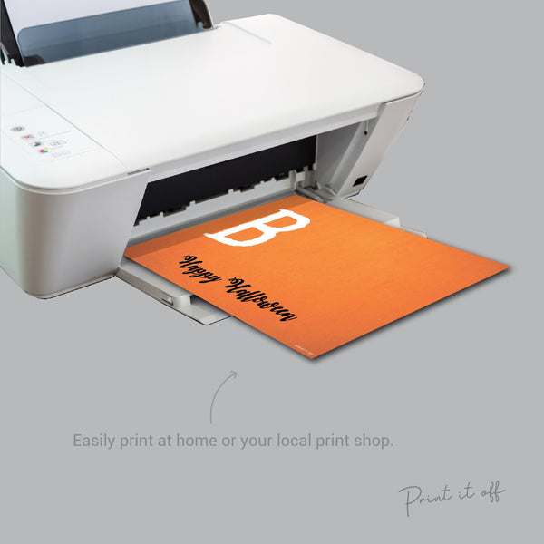 Boo Halloween Keepsake / Handprint Art Craft / Ghost / Happy Halloween / Baby Toddler Kid / Card Print DIY Sign 0026