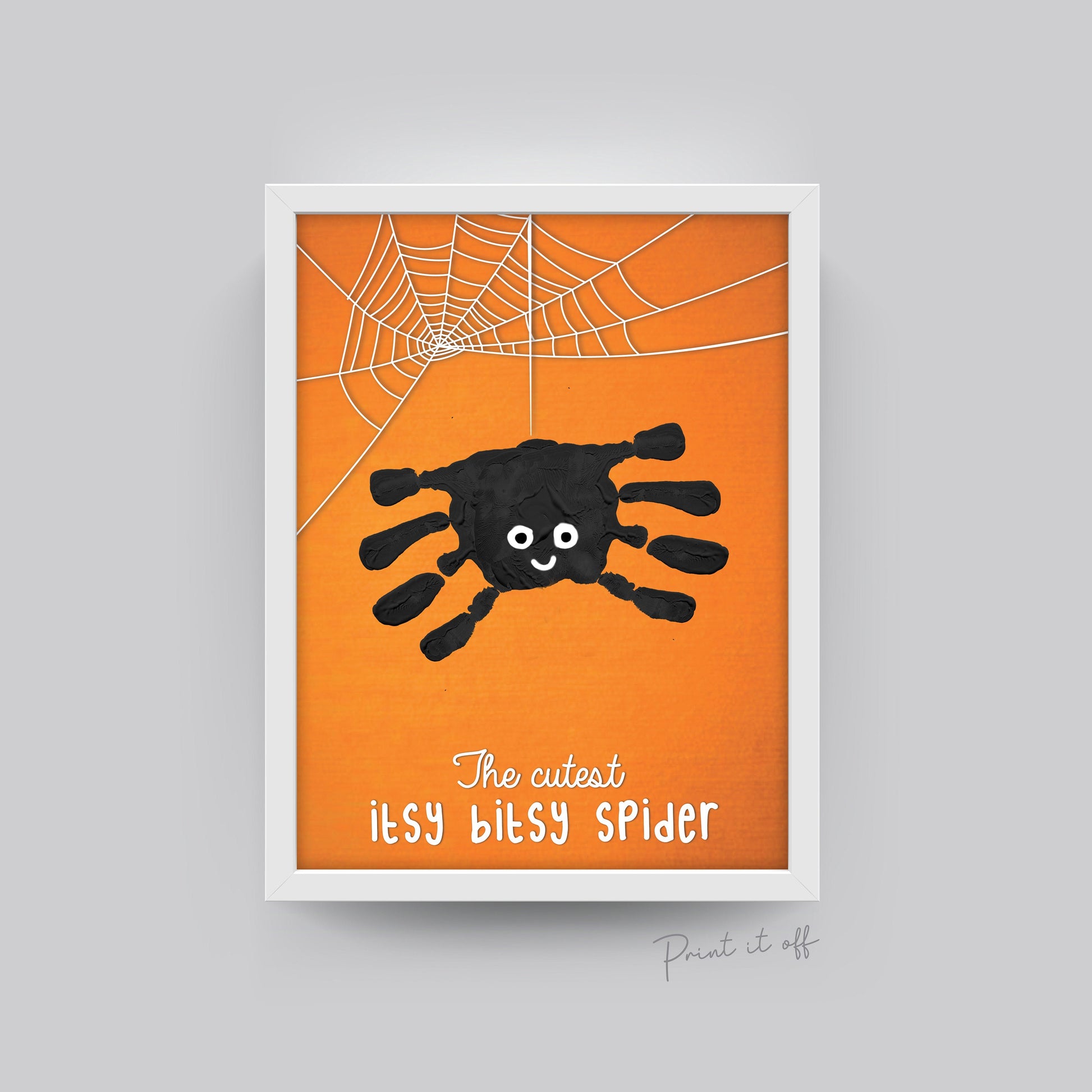 Cutest Itsy Bitsy Spider / Handprint Art / Halloween / Baby Toddler Kid / Handprint Art Craft Keepsake / Card Print Printable 0006