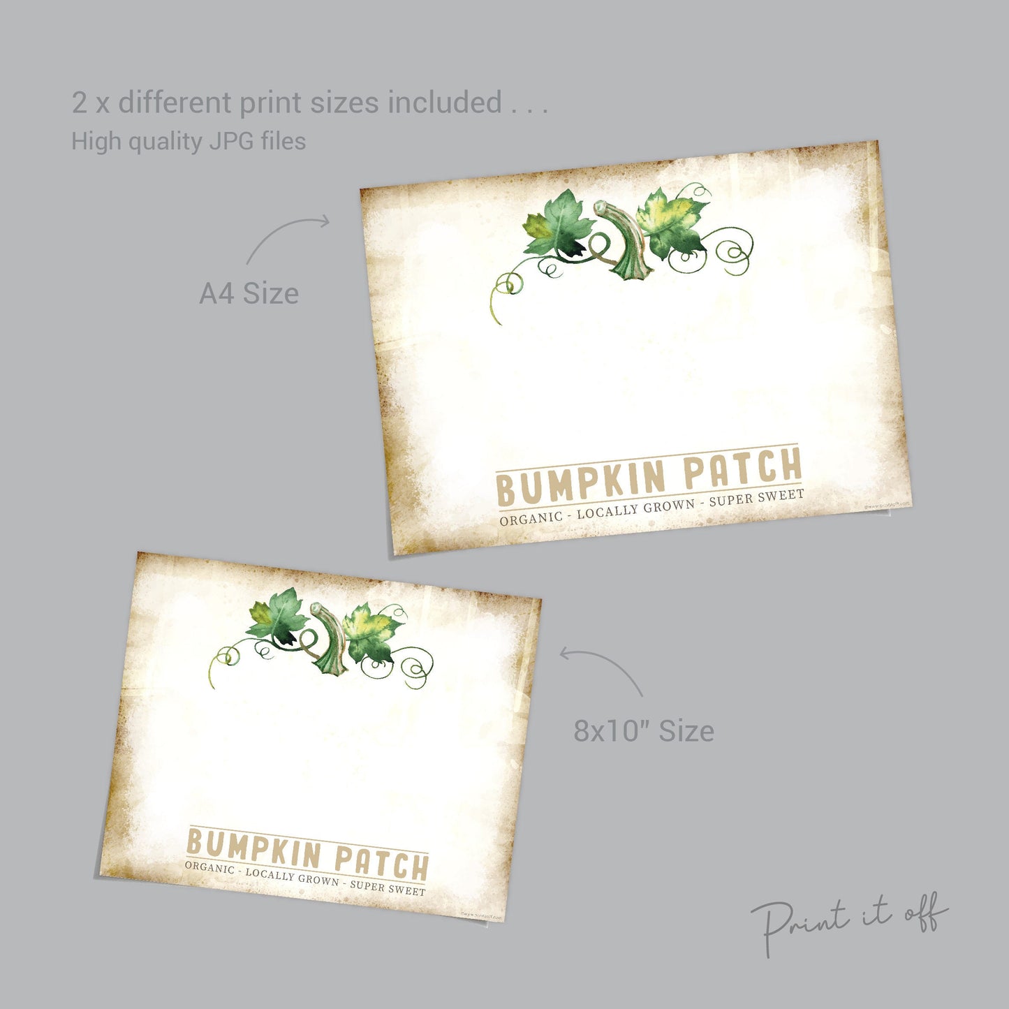 Bumpkin Patch / Pumpkin Bumkin / Baby Toddler Bum Bottom Print / First Halloween Sign / Art Craft Print Memory Keepsake Decor 0326