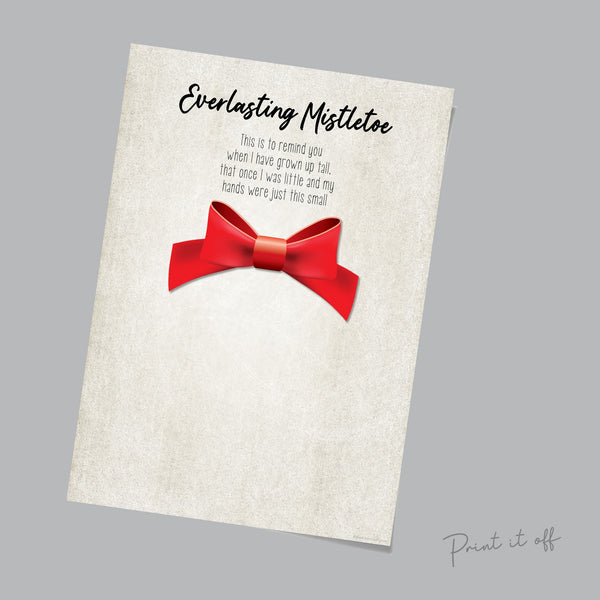 Everlasting Mistletoe Handprint / Baby Toddler Kids Art Craft / First Christmas Xmas / Printable Print Card /  Keepsake Memory 0104