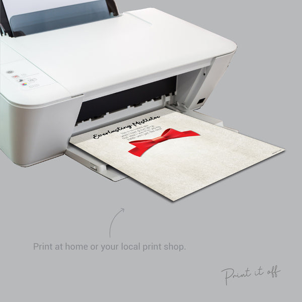 Everlasting Mistletoe Handprint / Baby Toddler Kids Art Craft / First Christmas Xmas / Printable Print Card /  Keepsake Memory 0104