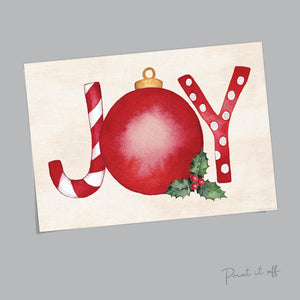 Joy / Christmas Xmas Handprint Art Craft / Baby Kids Toddler Hands Hand  / First Xmas Craft Keepsake Memory Print Card 0349