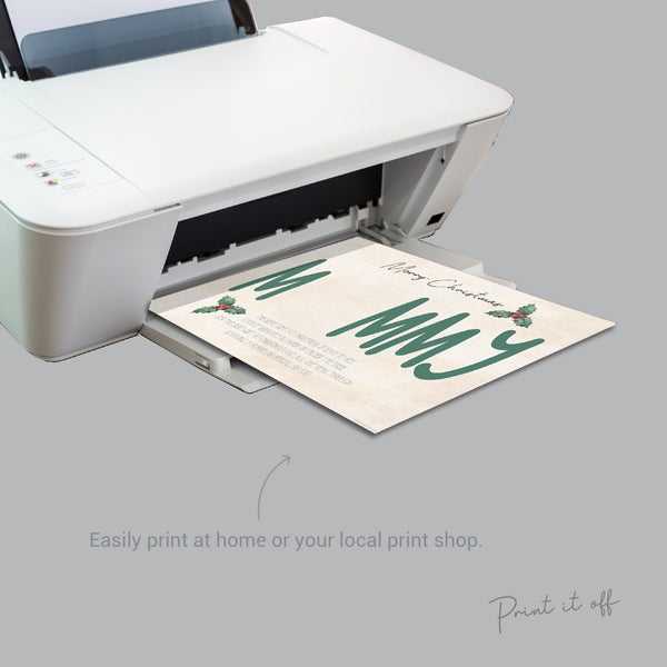 Mommy Mom Handprint Art Card / Christmas Xmas Handprint Craft / Baby Kids Toddler Hands Hand / First Xmas Keepsake Memory Print 0352