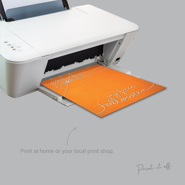 My First Halloween Keepsake / Hand Spider Web / Baby Toddler Craft Art / Happy Halloween / Footprint Handprint / Print 0058