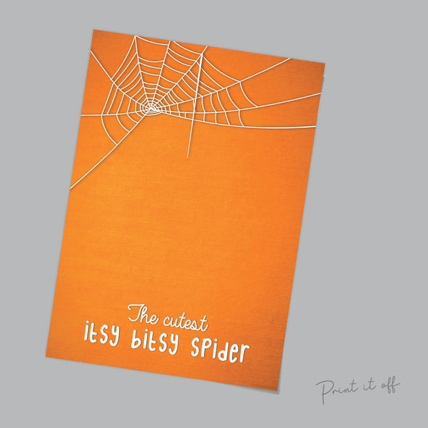 Cutest Itsy Bitsy Spider / Handprint Art / Halloween / Baby Toddler Kid / Handprint Art Craft Keepsake / Card Print Printable 0006