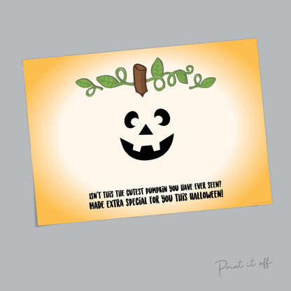 Cutest Pumpkin Handprint Keepsake / Halloween Pumpkin / Baby Toddler / Footprint Handprint Art Craft / Printable Card Print 0100