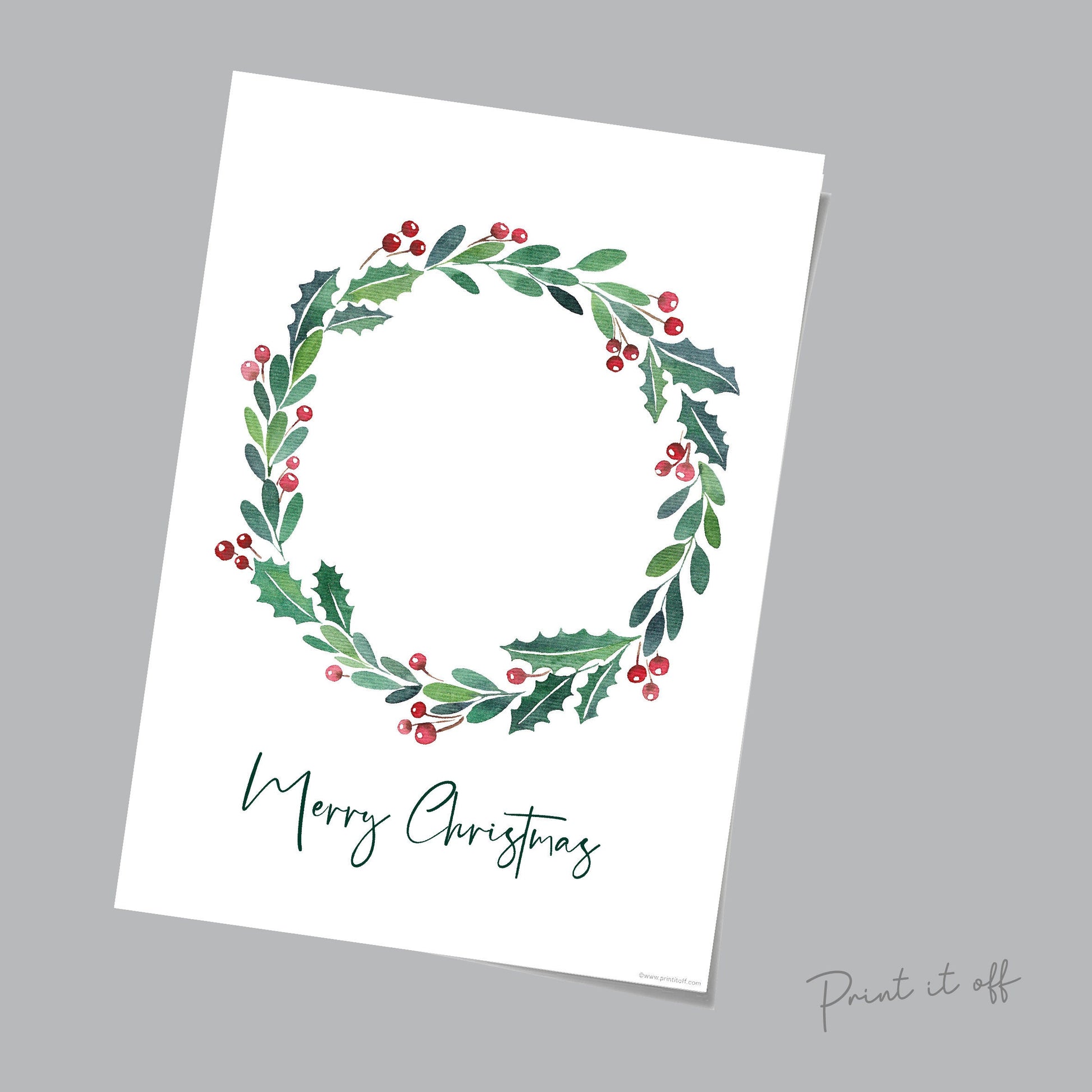 Merry Christmas Wreath / Handprints Footprints / Christmas Xmas Art / Printable / Baby Toddler Feet Hands / Xmas Craft Keepsake 0133