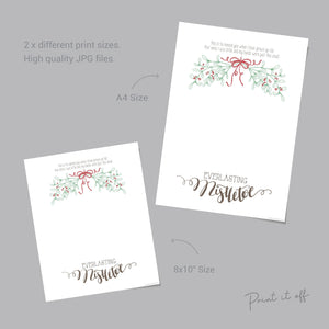 Everlasting Mistletoe Handprint / Baby Toddler Kids Art Craft / First Christmas Xmas / Printable Print Card /  Keepsake Memory 0356