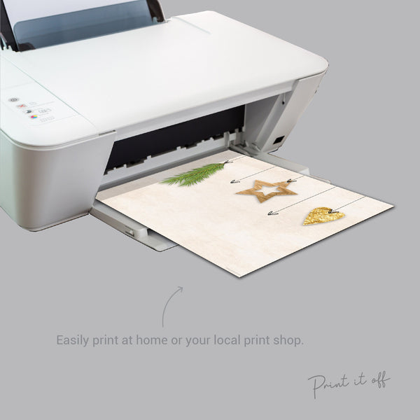 Christmas Ornaments / Xmas Handprint Footprint Art Craft / Baby Kids Toddler Hands Feet  / First Xmas Craft Keepsake Memory Print Card 0358