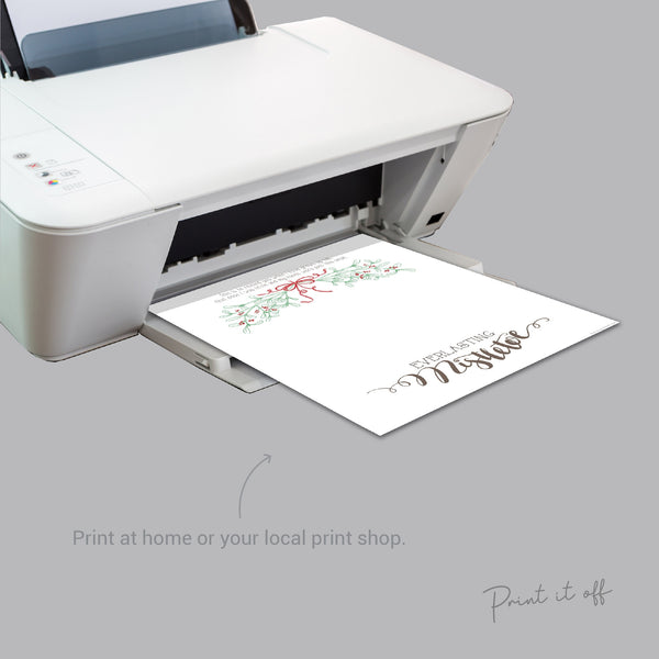 Everlasting Mistletoe Handprint / Baby Toddler Kids Art Craft / First Christmas Xmas / Printable Print Card /  Keepsake Memory 0356